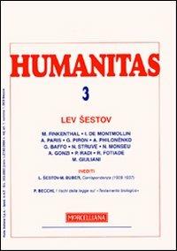 Humanitas (2009). Vol. 3: Lev Sestov. - copertina