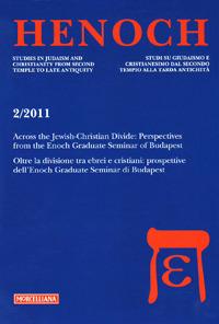 Henoch (2011). Ediz. multilingue. Vol. 2: Across the Jewish-Christian Divide: Perspectives from the Enoch Graduate Seminar of Bucarest-Oltre la divisione tra ebrei e cristiani: prospettive dell'Enoch Graduate Seminar di Budapest. - copertina