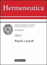 Hermeneutica. Annuario di filosofia e teologia (2013). Popolo e popoli - copertina