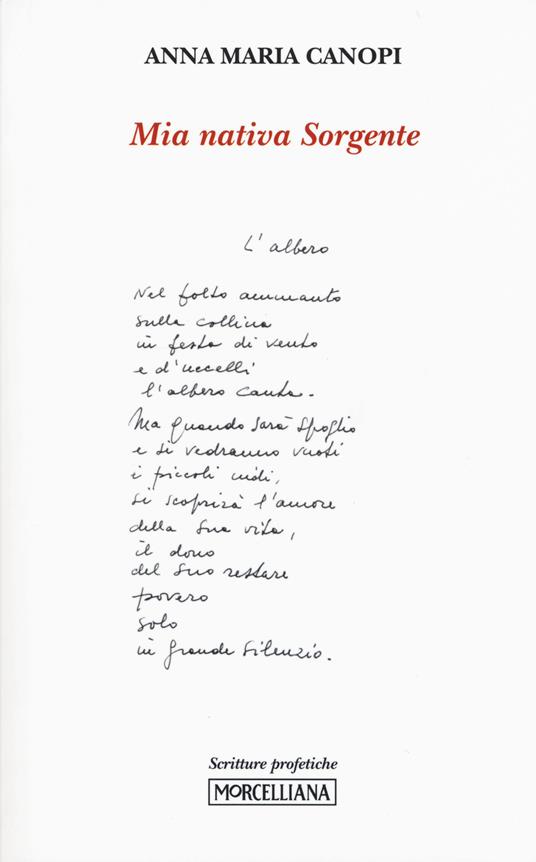 Mia nativa sorgente - Anna Maria Cànopi - copertina