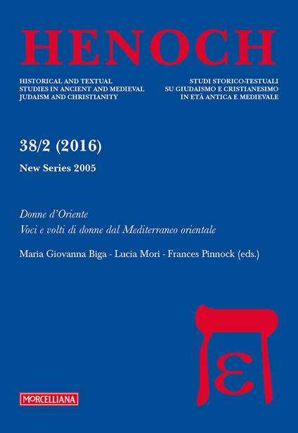Henoch (2016). Vol. 38/2: Donne d'Oriente. Voci e volti di donne dal Mediterraneo orientale - copertina