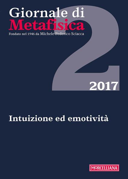 Giornale di metafisica (2017). Vol. 2: Intuizione ed emotività - copertina