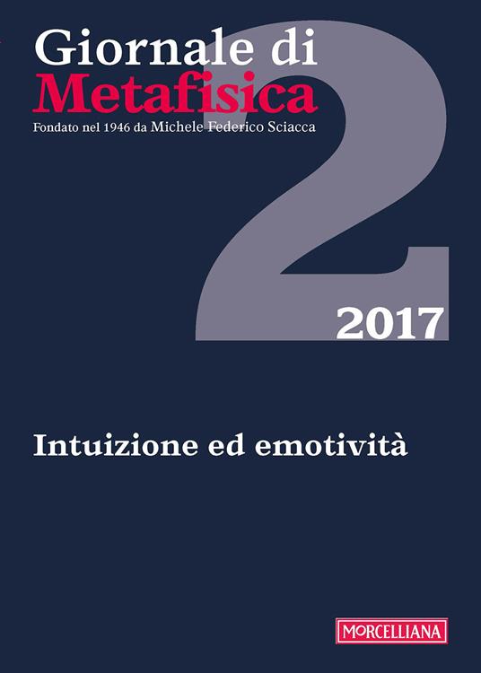 Giornale di metafisica (2017). Vol. 2: Intuizione ed emotività - copertina