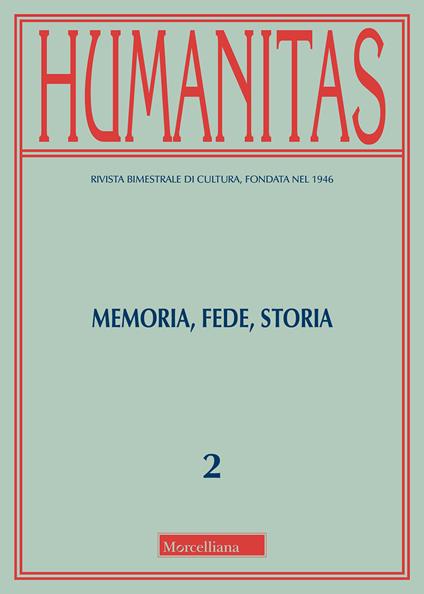 Humanitas (2018). Vol. 2: Memoria, fede, storia - copertina