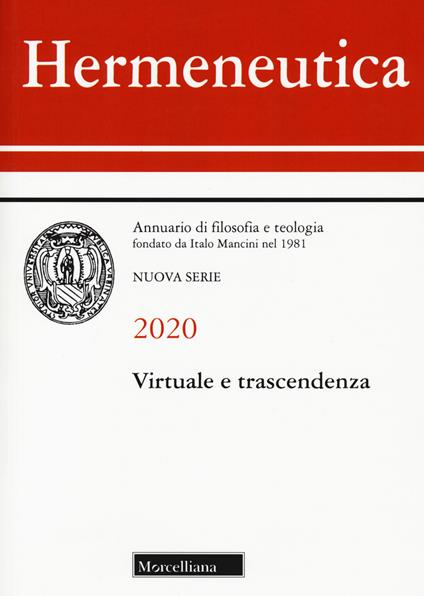 Hermeneutica. Annuario di filosofia e teologia (2020). Virtuale e trascendenza - copertina