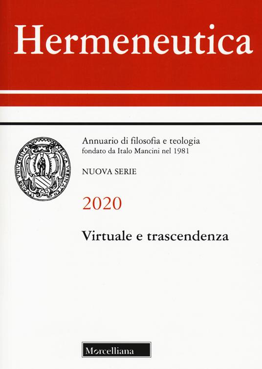 Hermeneutica. Annuario di filosofia e teologia (2020). Virtuale e trascendenza - copertina