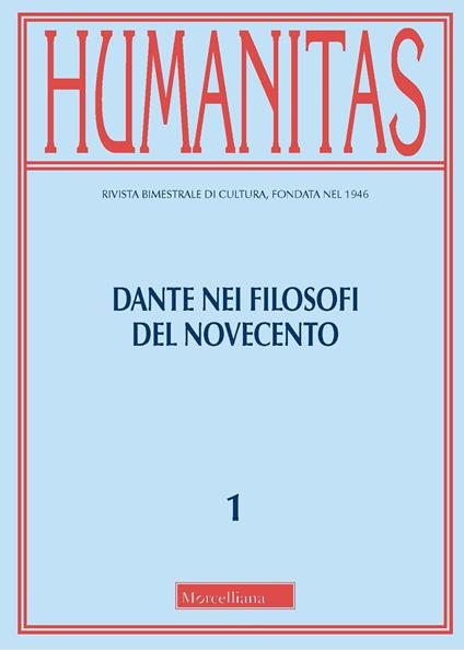 Humanitas (2021). Vol. 1: Dante nei filosofi del Novecento. - copertina