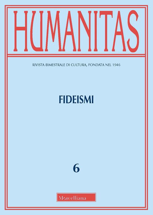 Humanitas (2021). Vol. 6: Fideismi. - copertina