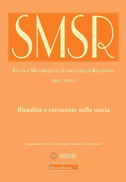 SMSR. Studi e materiali di storia delle religioni (2022). Vol. 88: Ritualità e cerimonie nella storia. - copertina