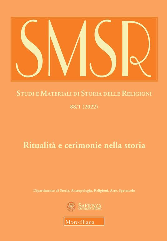 SMSR. Studi e materiali di storia delle religioni (2022). Vol. 88: Ritualità e cerimonie nella storia. - copertina
