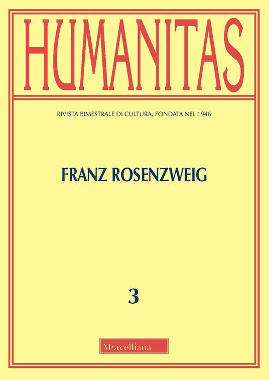 Humanitas (2022). Vol. 3: Franz Rosenzweig. - copertina