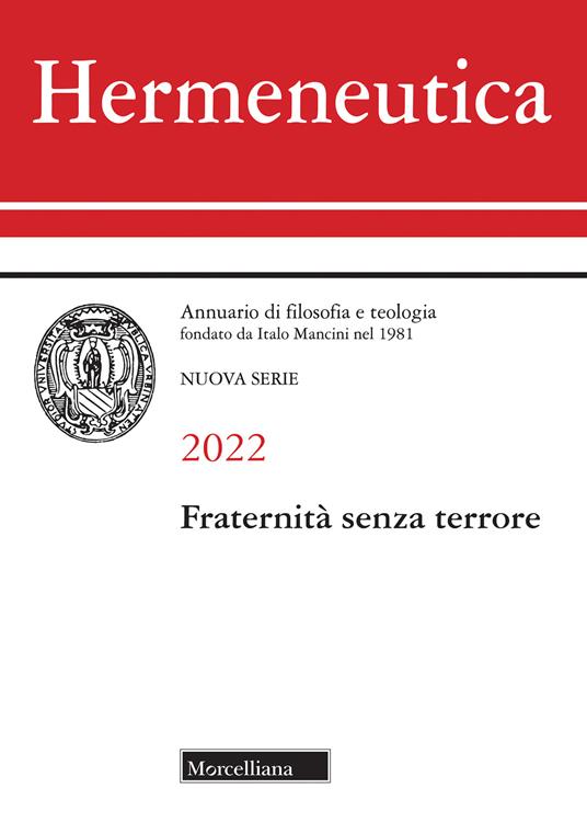 Hermeneutica. Annuario di filosofia e teologia (2022). Fraternità senza terrore - copertina