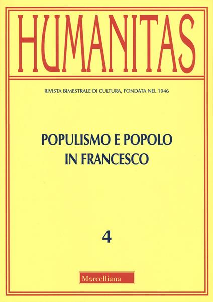 Humanitas (2022). Vol. 4: Populismo e popolo in Francesco - copertina