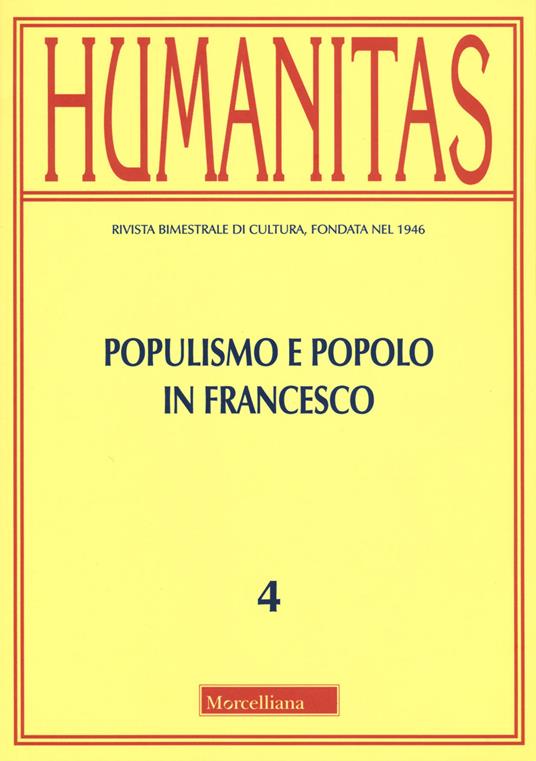 Humanitas (2022). Vol. 4: Populismo e popolo in Francesco - copertina