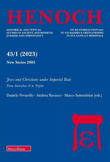 Henoch (2023). Vol. 45: Jews and christians under imperial rule - copertina