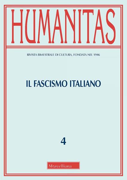 Il fascismo italiano. Un bilancio storico - copertina
