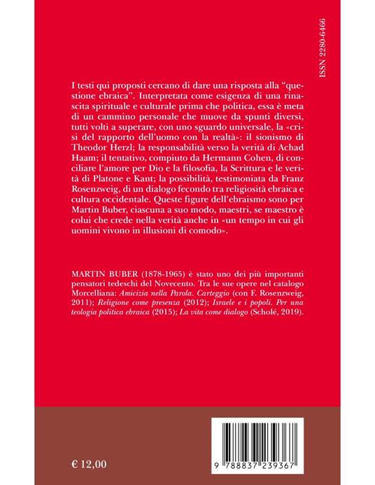 Figure dell'ebraismo. Hermann Cohen, Franz Rosenzweig, Theodor Herzl, Achad Haam - Martin Buber - 2