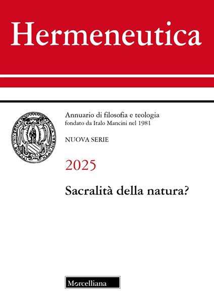 Hermeneutica. Annuario di filosofia e teologia (2025). Sacralità della natura? - copertina