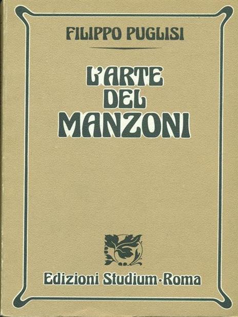 L'arte del Manzoni - Filippo Puglisi - copertina