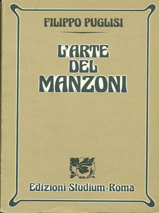 L'arte del Manzoni - Filippo Puglisi - copertina