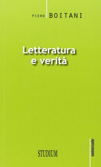Letteratura e verità - Piero Boitani - copertina