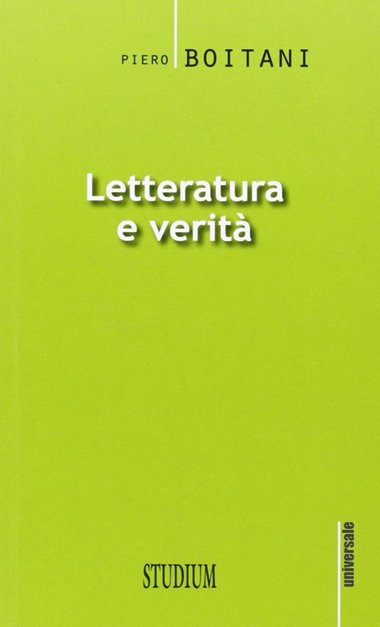 Letteratura e verità - Piero Boitani - copertina
