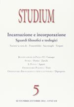 Studium (2014). Vol. 5: Incarnazione e incorporazione.