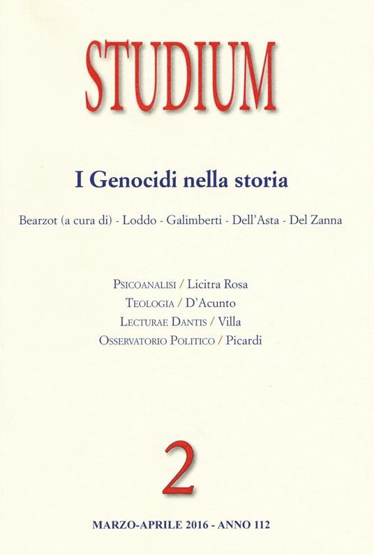Studium (2016). Vol. 2: I genocidi nella storia. - copertina