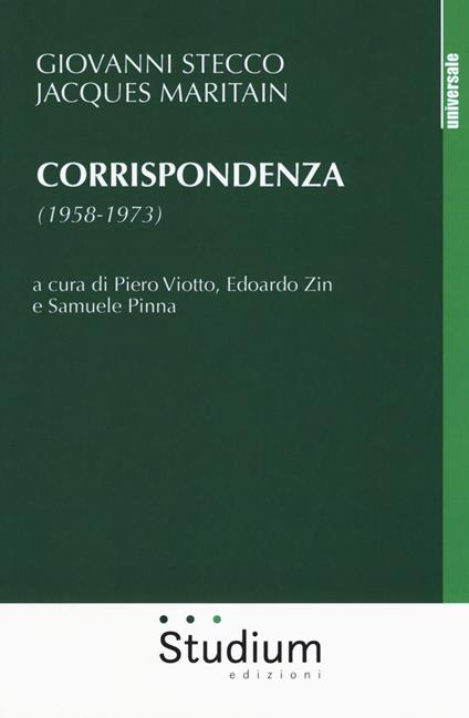 Corrispondenza (1958-1973) - Giovanni Stecco,Jacques Maritain - copertina