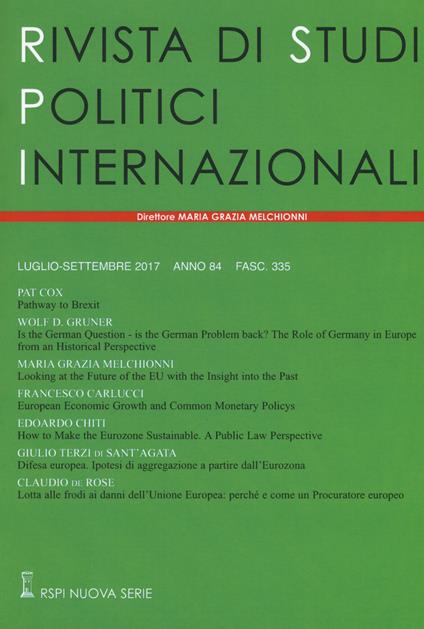 Rivista di studi politici internazionali (2017). Vol. 3 - copertina