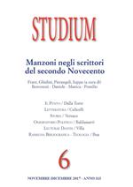 Studium (2017). Vol. 6: Manzoni negli scrittori del secondo Novecento (Novembre-Dicembre)