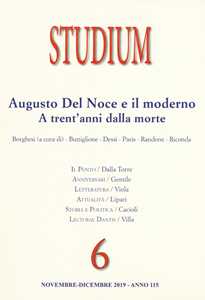 Libro Studium (2019). Vol. 6: Augusto del Noce e il moderno. A trent'anni dalla morte. 