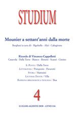 Studium (2020). Vol. 4: Mounier a settant'anni dalla morte