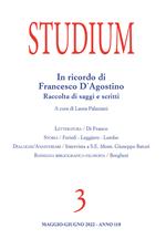 Studium (2022). Vol. 3: In ricordo di Francesco D'Agostino. Raccolta di saggi e scritti.