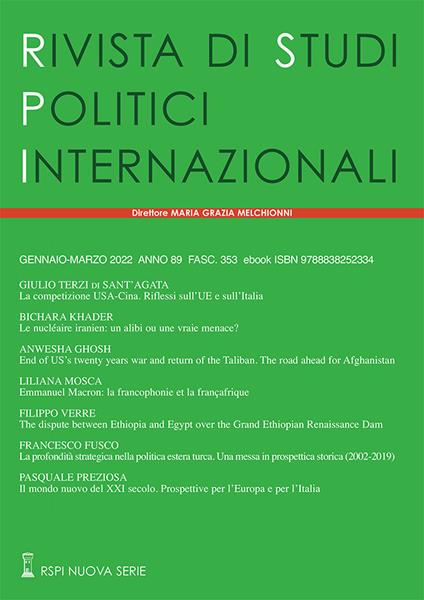 Rivista di studi politici internazionali (2022). Vol. 1 - copertina