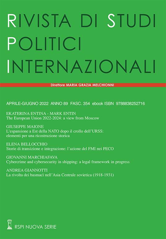 Rivista di studi politici internazionali (2022). Vol. 2 - copertina