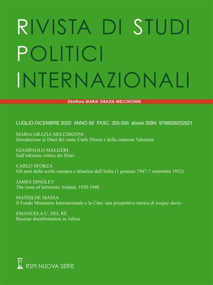 Rivista di studi politici internazionali (2022). Vol. 3-4 - Edizioni Studium S.r.l. - ebook