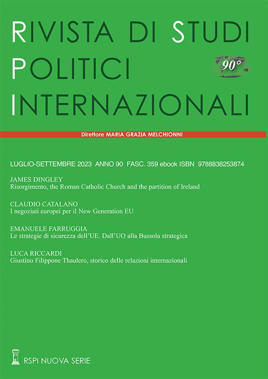 Rivista di studi politici internazionali (2023). Vol. 3 - copertina