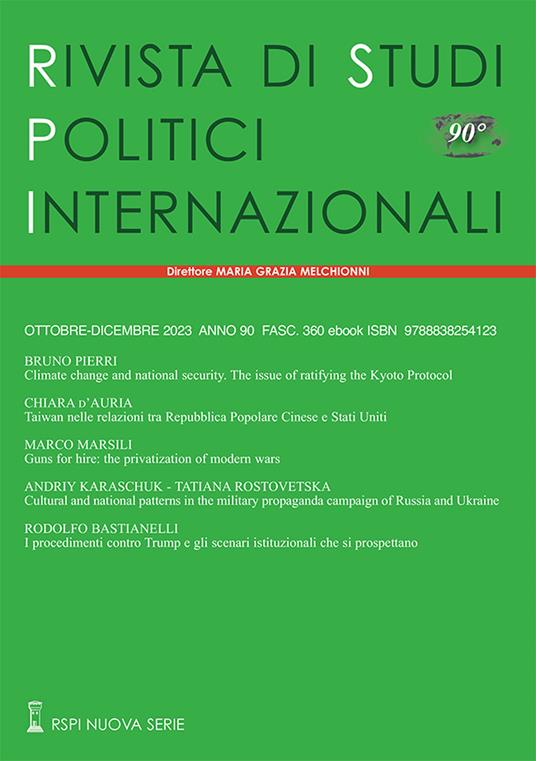 Rivista di studi politici internazionali (2023). Vol. 4 - copertina