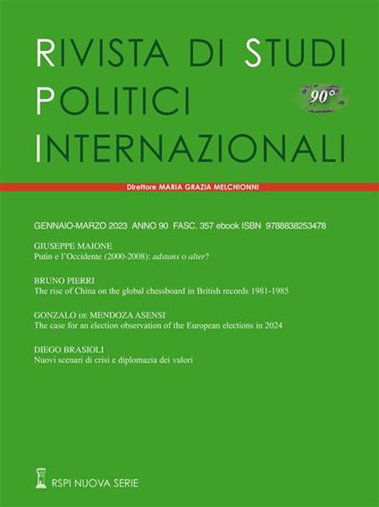 Rivista di studi politici internazionali (2023). Vol. 1 - Edizioni Studium S.r.l. - ebook