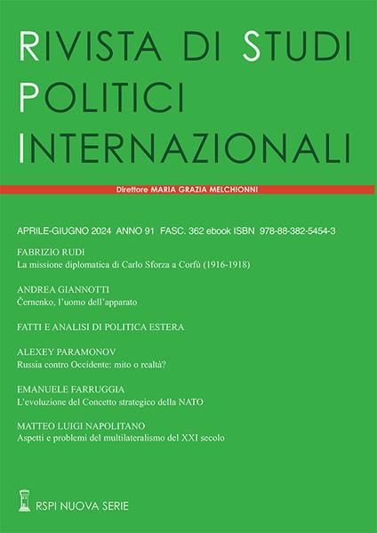 Rivista di studi politici internazionali (2024). Vol. 2 - copertina