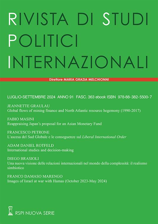 Rivista di studi politici internazionali (2024). Vol. 3 - copertina