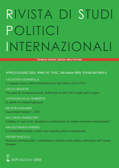 Rivista di studi politici internazionali (2025). Vol. 2 - copertina