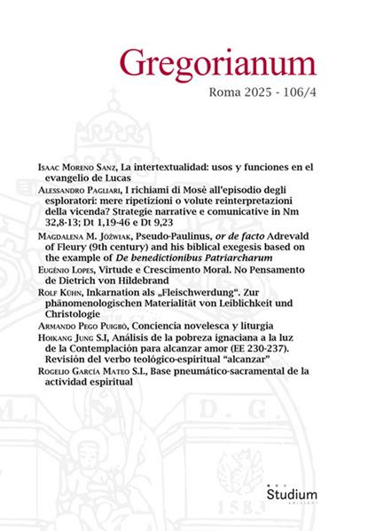 Gregorianum (2025). Vol. 4 - copertina