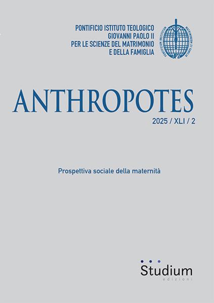 Anthropotes (2025). Vol. 2: Prospettiva sociale della maternità - copertina