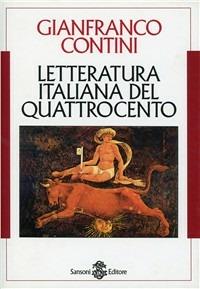 Letteratura italiana del Quattrocento - Gianfranco Contini - copertina