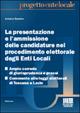 La presentazione e l'ammissione delle candidature nel procedimento elettorale degli enti locali