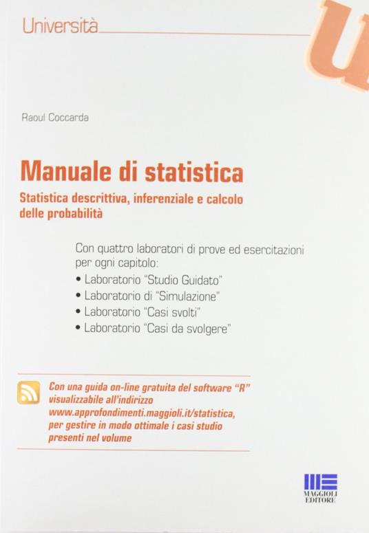 Manuale di statistica - Raoul Coccarda - copertina