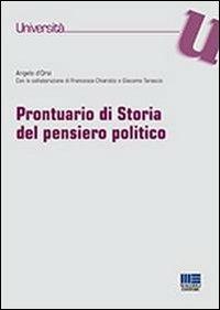Prontuario di storia del pensiero politico - Angelo D'Orsi - copertina