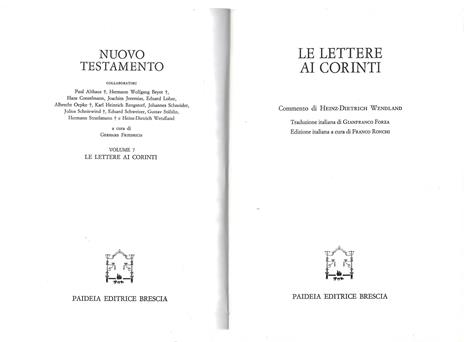 Le lettere ai Corinti - H. Dietrich Wendland - 3